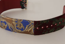 Load image into Gallery viewer, Dolce &amp; Gabbana Engraved Logo Multicolor Leather Belt
