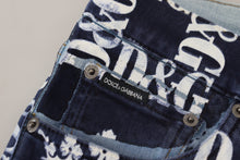 Load image into Gallery viewer, Dolce &amp; Gabbana Blue Cotton DG Crown Skinny Denim Jeans
