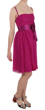 Load image into Gallery viewer, Dolce &amp; Gabbana Elegant Fuchsia Pink Silk Bow Front Dress
