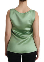 Load image into Gallery viewer, Dolce &amp; Gabbana Elegant Silk Sleeveless Top in Light Mint Green
