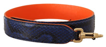 Load image into Gallery viewer, Dolce &amp; Gabbana Blue Orange Python Leather Accessory Shoulder Strap
