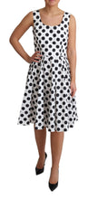Load image into Gallery viewer, Dolce &amp; Gabbana Elegant Polka Dot Sleeveless A-Line Dress
