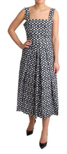Load image into Gallery viewer, Dolce &amp; Gabbana Elegant Sleeveless Geometric Midi A-Line Dress
