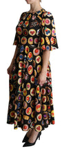 Load image into Gallery viewer, Dolce &amp; Gabbana Chic Multicolor Maxi Desserts Print Dress
