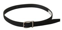 Load image into Gallery viewer, Dolce &amp; Gabbana Elegant Black Canvas &amp; Leather Belt
