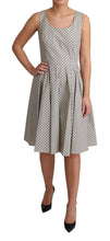 Load image into Gallery viewer, Dolce &amp; Gabbana Polka-Dotted Beige Sleeveless A-line Dress

