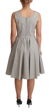 Load image into Gallery viewer, Dolce &amp; Gabbana Polka-Dotted Beige Sleeveless A-line Dress
