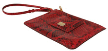 Load image into Gallery viewer, Dolce &amp; Gabbana Elegant Red Leather Ayers Snake Clutch
