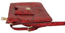 Load image into Gallery viewer, Dolce &amp; Gabbana Elegant Red Leather Ayers Snake Clutch
