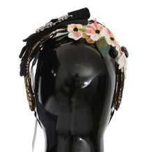 Load image into Gallery viewer, Dolce &amp; Gabbana Elegant Crystal-Embellished Floral Headband
