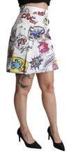 Load image into Gallery viewer, Dolce &amp; Gabbana Chic Cartoon Brocade Mini Skirt
