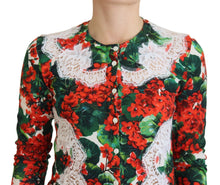 Load image into Gallery viewer, Dolce &amp; Gabbana Elegant Floral Crewneck Cardigan
