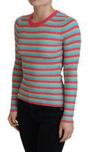 Load image into Gallery viewer, Dolce &amp; Gabbana Elegant Striped Silk Crewneck Pullover
