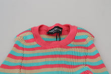 Load image into Gallery viewer, Dolce &amp; Gabbana Elegant Striped Silk Crewneck Pullover
