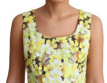 Load image into Gallery viewer, Dolce &amp; Gabbana Elegant Yellow Floral A-Line Sleeveless Dress
