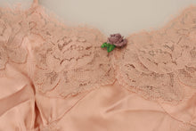 Load image into Gallery viewer, Dolce &amp; Gabbana Pink Satin Lace Roses Tank Top Lingerie
