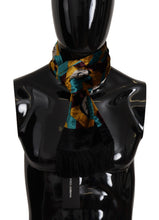 Load image into Gallery viewer, Dolce &amp; Gabbana Multicolor DG Logo Print Shawl Wrap Fringe Scarf
