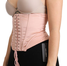 Load image into Gallery viewer, Dolce &amp; Gabbana Silk Blend Corset Belt Luxury Top - Pink
