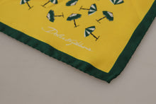 Load image into Gallery viewer, Dolce &amp; Gabbana Yellow Printed DG Logo Square Mens Handkerchief Scarf
