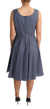 Load image into Gallery viewer, Dolce &amp; Gabbana Chic Blue Polka-Dotted Sleeveless A-Line Dress
