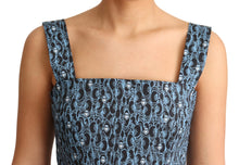 Load image into Gallery viewer, Dolce &amp; Gabbana Elegant Sleeveless A-line Blue Heart Dress

