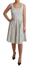 Load image into Gallery viewer, Dolce &amp; Gabbana Elegant Beige Polka Dot A-Line Sleeveless Dress
