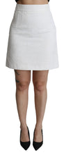 Load image into Gallery viewer, Dolce &amp; Gabbana Elegant White Floral Brocade Mini Skirt
