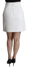 Load image into Gallery viewer, Dolce &amp; Gabbana Elegant White Floral Brocade Mini Skirt
