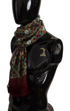 Load image into Gallery viewer, Dolce &amp; Gabbana Multicolor DG Logo Shawl Warm Neck Wrap Fringe Scarf
