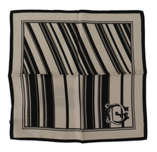 Load image into Gallery viewer, Dolce &amp; Gabbana White Stripes DG Logo Square Handkerchief Scarf
