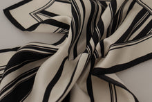 Load image into Gallery viewer, Dolce &amp; Gabbana White Stripes DG Logo Square Handkerchief Scarf
