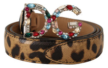 Load image into Gallery viewer, Dolce &amp; Gabbana Elegant Crystal-Embellished Leopard Belt
