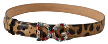 Load image into Gallery viewer, Dolce &amp; Gabbana Elegant Crystal-Embellished Leopard Belt
