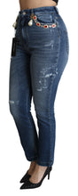 Load image into Gallery viewer, Dolce &amp; Gabbana Enchanted Crystal Studded Blue Jeans
