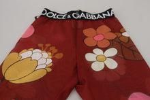 Load image into Gallery viewer, Dolce &amp; Gabbana Floral Red High Waist Leggings
