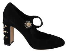 Load image into Gallery viewer, Dolce &amp; Gabbana Elegant Black Suede Mary Janes Pumps
