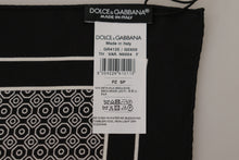 Load image into Gallery viewer, Dolce &amp; Gabbana Black Geometric Patterned Square Handkerchief Scarf

