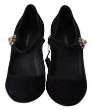 Load image into Gallery viewer, Dolce &amp; Gabbana Elegant Black Suede Mary Janes Pumps
