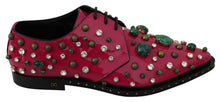 Load image into Gallery viewer, Dolce &amp; Gabbana Fuchsia Pink Crystal Patent Flats
