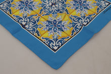 Load image into Gallery viewer, Dolce &amp; Gabbana Elegant Majolica Blue Silk Men&#39;s Scarf
