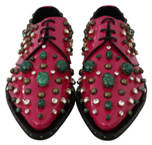 Load image into Gallery viewer, Dolce &amp; Gabbana Fuchsia Pink Crystal Patent Flats
