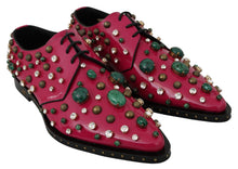 Load image into Gallery viewer, Dolce &amp; Gabbana Fuchsia Pink Crystal Patent Flats
