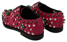 Load image into Gallery viewer, Dolce &amp; Gabbana Fuchsia Pink Crystal Patent Flats
