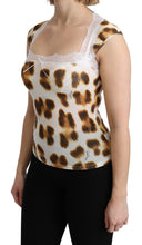 Load image into Gallery viewer, Roberto Cavalli White Brown Camisole Underwear Blouse
