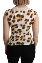 Load image into Gallery viewer, Roberto Cavalli White Brown Camisole Underwear Blouse
