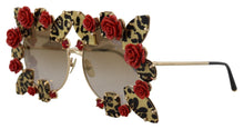 Load image into Gallery viewer, Dolce &amp; Gabbana Elegant Round Rose-Embellished Sunglasses
