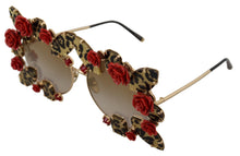 Load image into Gallery viewer, Dolce &amp; Gabbana Elegant Round Rose-Embellished Sunglasses
