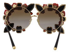 Load image into Gallery viewer, Dolce &amp; Gabbana Elegant Round Rose-Embellished Sunglasses
