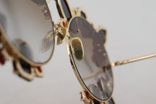 Load image into Gallery viewer, Dolce &amp; Gabbana Elegant Round Rose-Embellished Sunglasses
