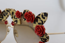 Load image into Gallery viewer, Dolce &amp; Gabbana Elegant Round Rose-Embellished Sunglasses
